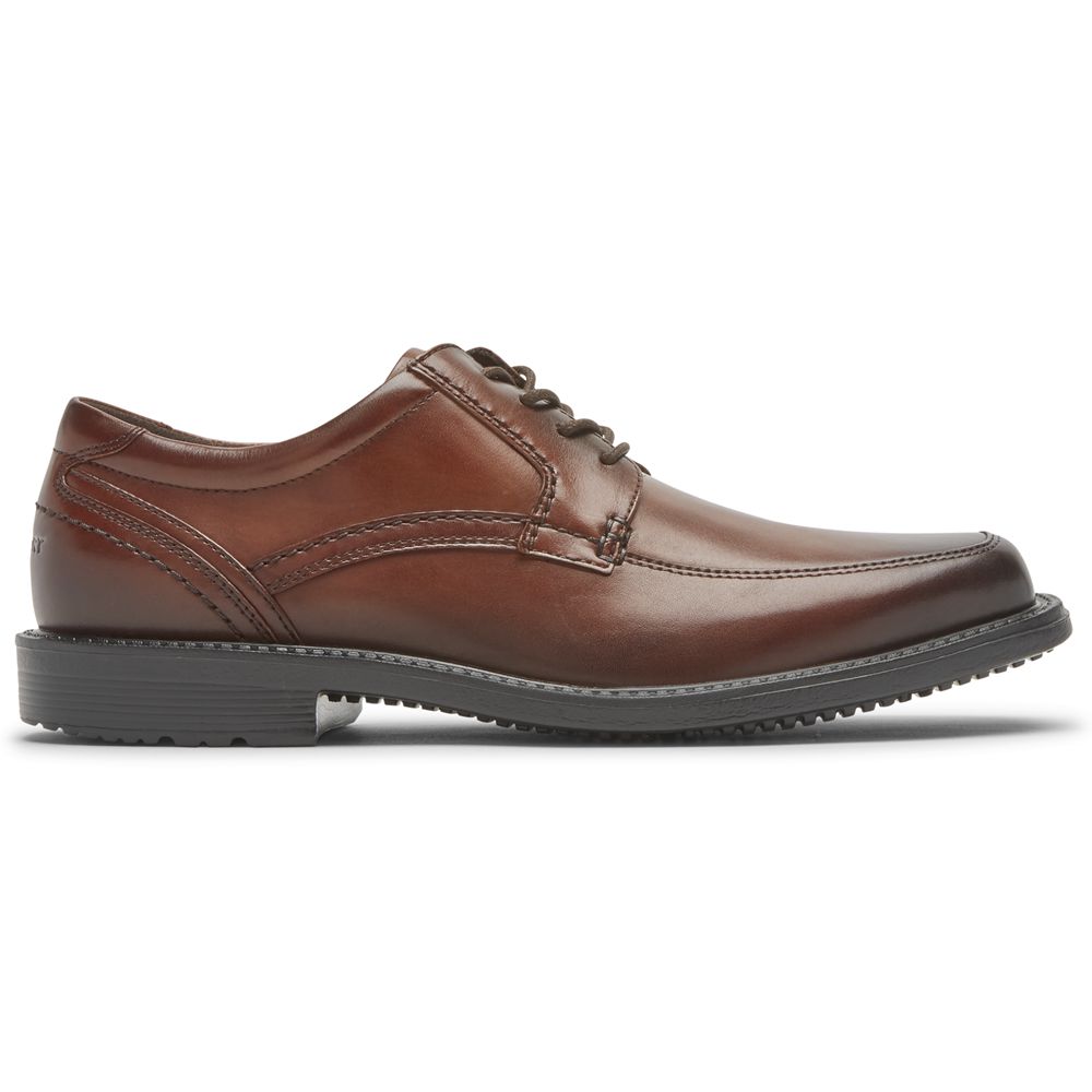 Rockport Men's Style Leader 2 Apron Toe Oxfords - Brown - USA (1267UAIEJ)